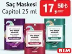 CAPİTOL SAÇ MASKESİ 25 ML fiyat ve kampanya bilgisi